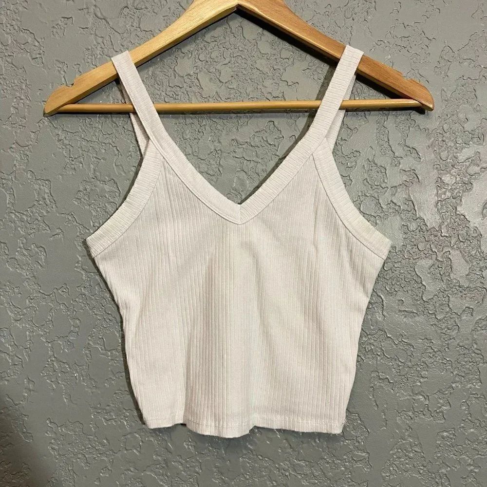White V-Neck Tank Top - Picture 2 of 7